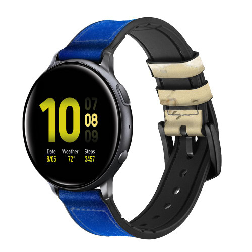 CA0123 Relax Beach Cinturino in pelle e silicone Smartwatch per Samsung Galaxy Watch, Gear, Active