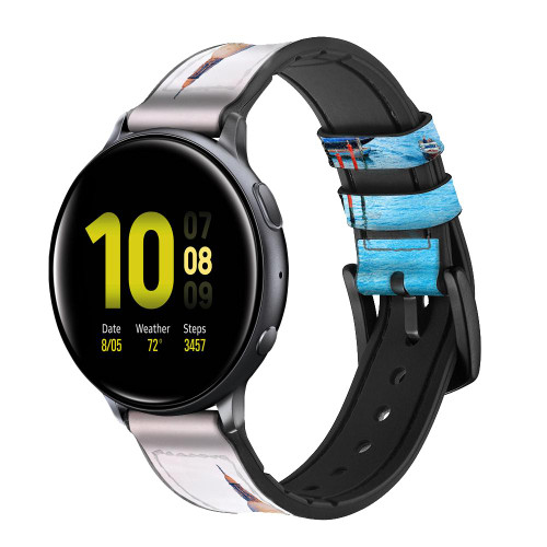 CA0137 Beauty of Venice Italy Cinturino in pelle e silicone Smartwatch per Samsung Galaxy Watch, Gear, Active