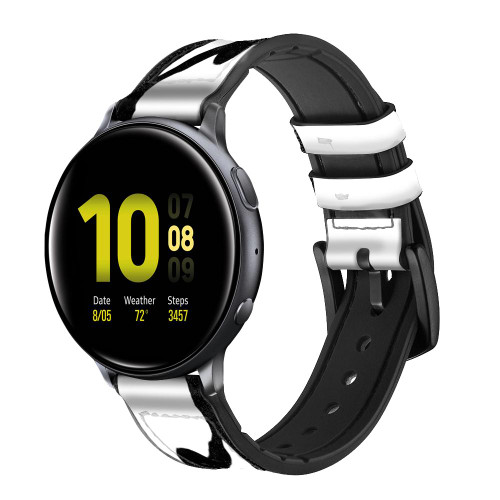 CA0306 Mountain Climber Climbing Cinturino in pelle e silicone Smartwatch per Samsung Galaxy Watch, Gear, Active