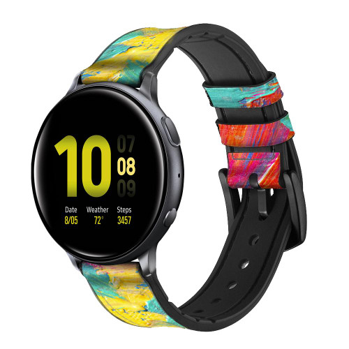 CA0518 Brush Stroke Painting Cinturino in pelle e silicone Smartwatch per Samsung Galaxy Watch, Gear, Active