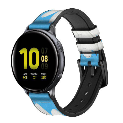 CA0553 Vintage Daisy Lady Bug Cinturino in pelle e silicone Smartwatch per Samsung Galaxy Watch, Gear, Active
