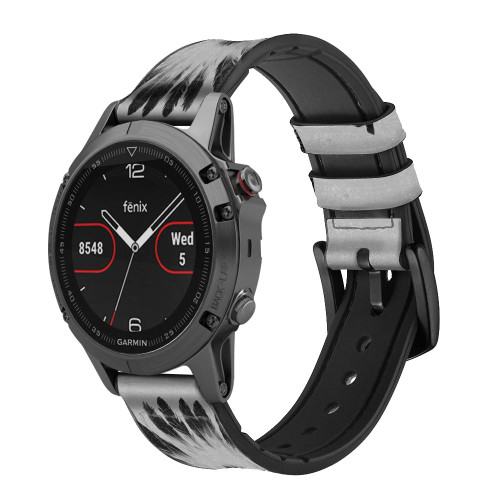 CA0053 Indian Chief Cinturino in pelle e silicone Smartwatch per Garmin Smartwatch