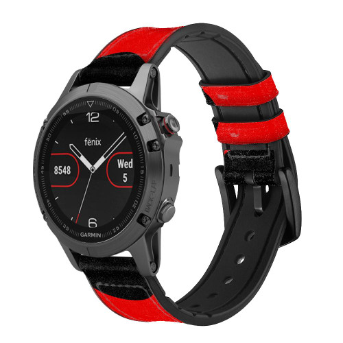 CA0203 Ladybugs Dot Pattern Cinturino in pelle e silicone Smartwatch per Garmin Smartwatch