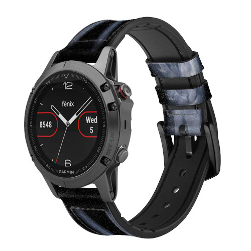 CA0578 X-ray Peace Sign Fingers Cinturino in pelle e silicone Smartwatch per Garmin Smartwatch
