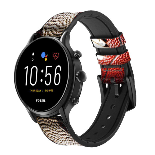 CA0003 American Football Cinturino in pelle e silicone Smartwatch per Fossil Smartwatch