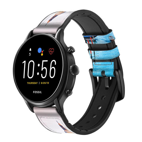 CA0137 Beauty of Venice Italy Cinturino in pelle e silicone Smartwatch per Fossil Smartwatch