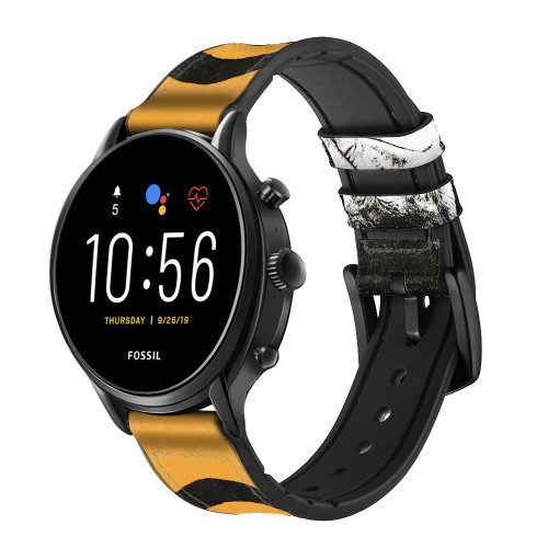 CA0269 Funny Monkey with Headphone Pop Music Cinturino in pelle e silicone Smartwatch per Fossil Smartwatch