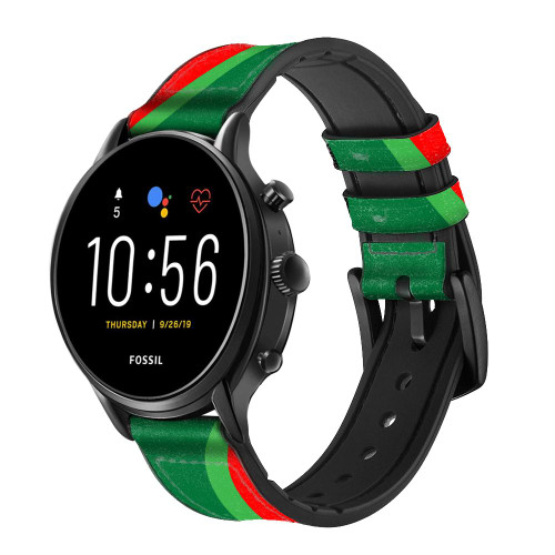 CA0294 Watermelon Cinturino in pelle e silicone Smartwatch per Fossil Smartwatch