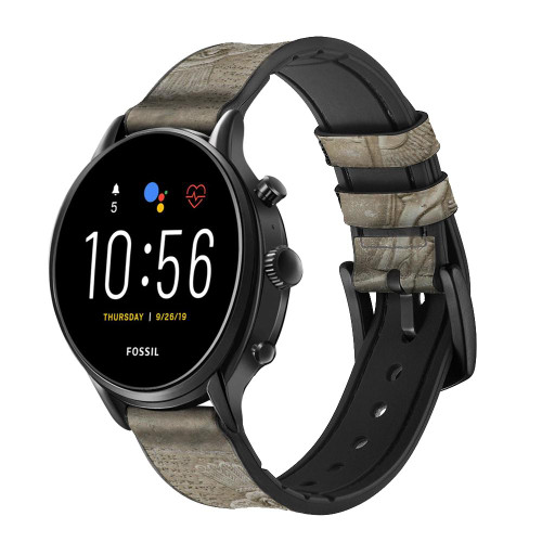 CA0587 Babylonian Mesopotamian Art Cinturino in pelle e silicone Smartwatch per Fossil Smartwatch