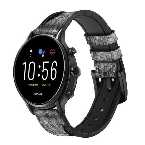 CA0620 Sherlock Holmes Silhouette Cinturino in pelle e silicone Smartwatch per Fossil Smartwatch