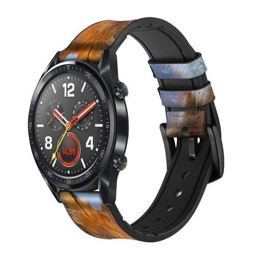 CA0050 Fox Cinturino in pelle e silicone Smartwatch per Wristwatch Smartwatch