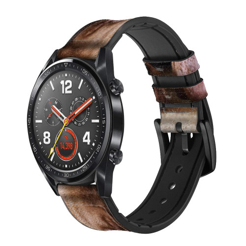 CA0062 PitBull Face Cinturino in pelle e silicone Smartwatch per Wristwatch Smartwatch