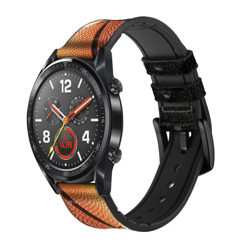 CA0136 Basketball Sport Cinturino in pelle e silicone Smartwatch per Wristwatch Smartwatch