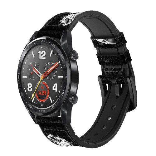CA0163 Moon Yin-Yang Cinturino in pelle e silicone Smartwatch per Wristwatch Smartwatch
