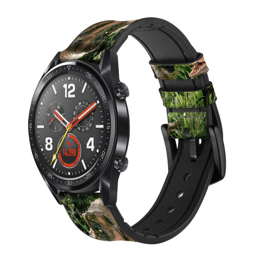 CA0167 Trex Raptor Dinosaur Cinturino in pelle e silicone Smartwatch per Wristwatch Smartwatch