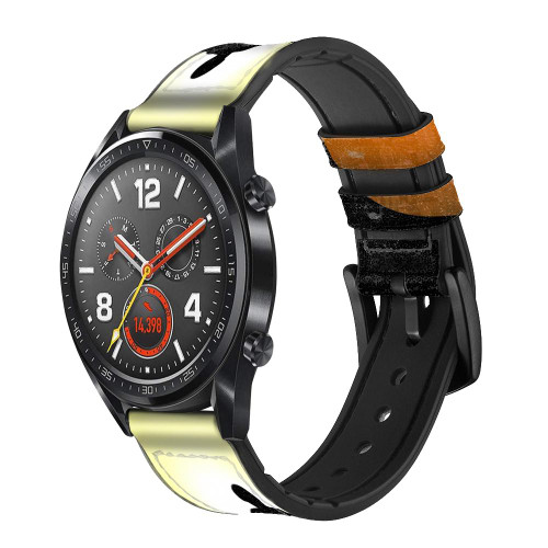 CA0401 Extreme Skateboard Sunset Cinturino in pelle e silicone Smartwatch per Wristwatch Smartwatch