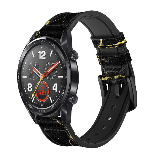 CA0491 Gold Marble Graphic Printed Cinturino in pelle e silicone Smartwatch per Wristwatch Smartwatch
