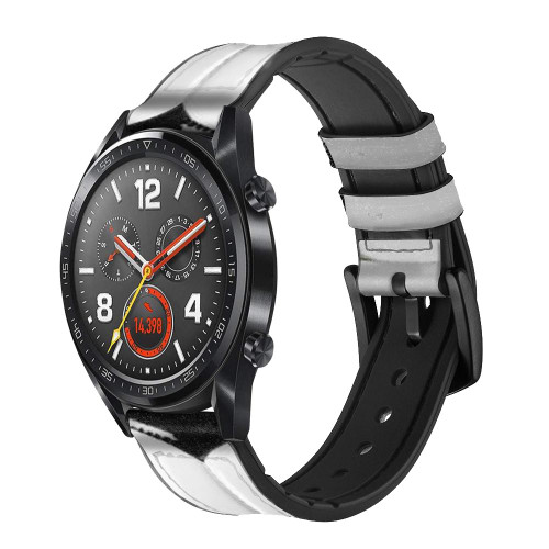 CA0529 Football Soccer Ball Cinturino in pelle e silicone Smartwatch per Wristwatch Smartwatch