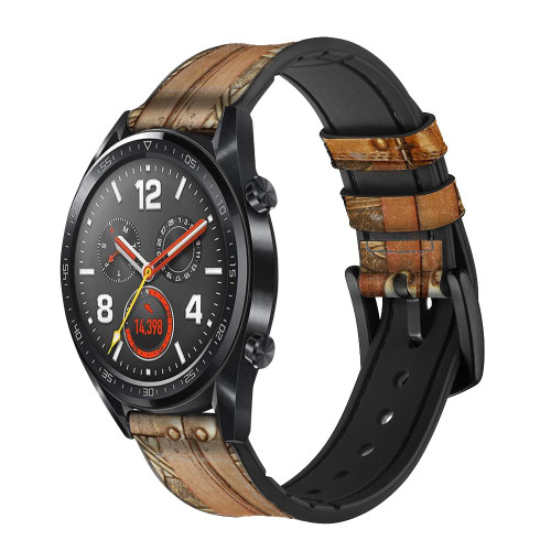 CA0535 Treasure Chest Cinturino in pelle e silicone Smartwatch per Wristwatch Smartwatch