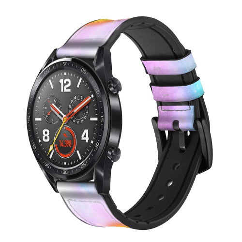 CA0565 Rainbow Unicorn Pastel Sky Cinturino in pelle e silicone Smartwatch per Wristwatch Smartwatch