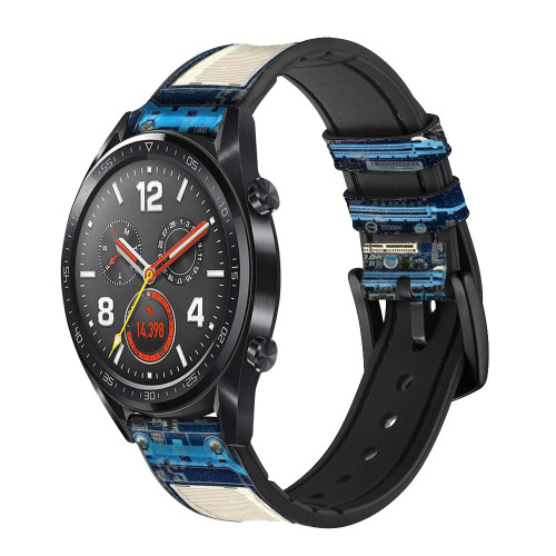 CA0593 Computer Motherboard Cinturino in pelle e silicone Smartwatch per Wristwatch Smartwatch