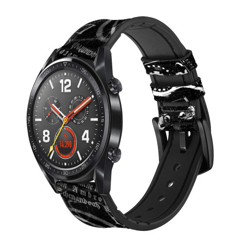 CA0608 Music Cassette Note Cinturino in pelle e silicone Smartwatch per Wristwatch Smartwatch