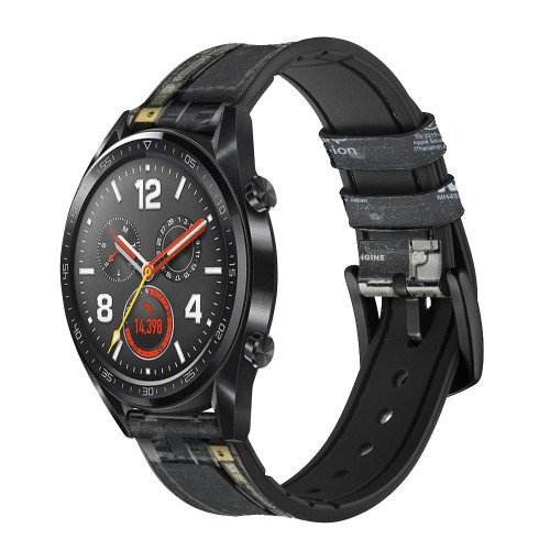 CA0762 Inside Mobile Phone Graphic Cinturino in pelle e silicone Smartwatch per Wristwatch Smartwatch