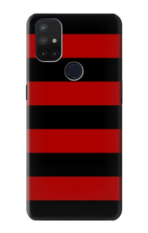 S2638 Black and Red Striped Case Cover Custodia per OnePlus Nord N10 5G