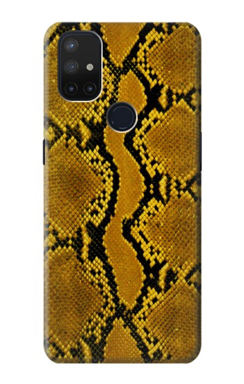 S3365 Yellow Python Skin Graphic Print Case Cover Custodia per OnePlus Nord N10 5G