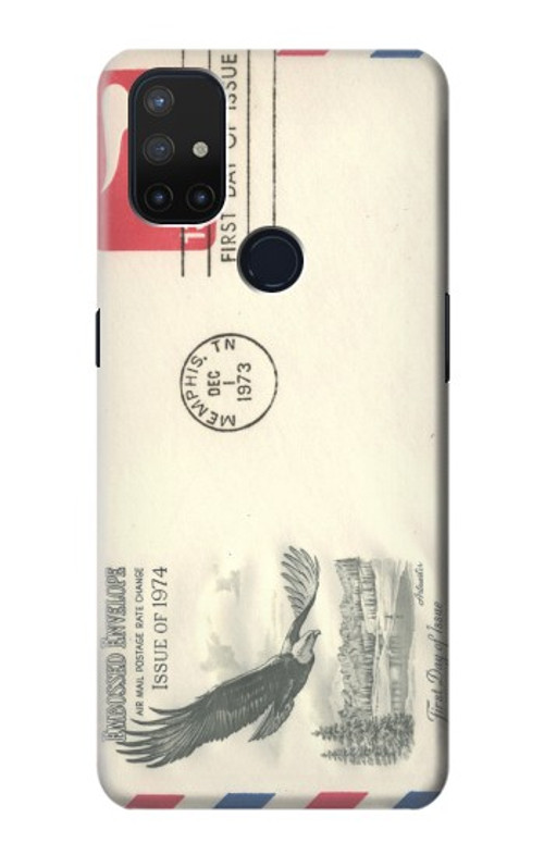 S3551 Vintage Airmail Envelope Art Case Cover Custodia per OnePlus Nord N10 5G