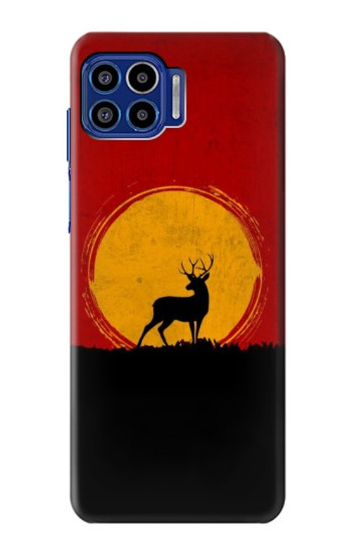 S3513 Deer Sunset Case Cover Custodia per Motorola One 5G