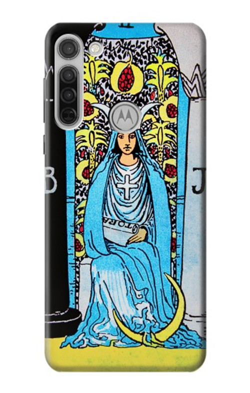 S2837 The High Priestess Vintage Tarot Card Case Cover Custodia per Motorola Moto G8