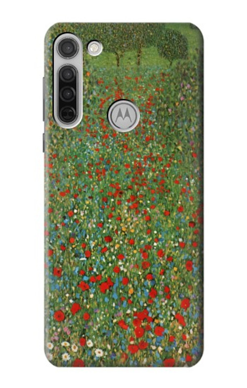 S2872 Gustav Klimt Poppy Field Case Cover Custodia per Motorola Moto G8