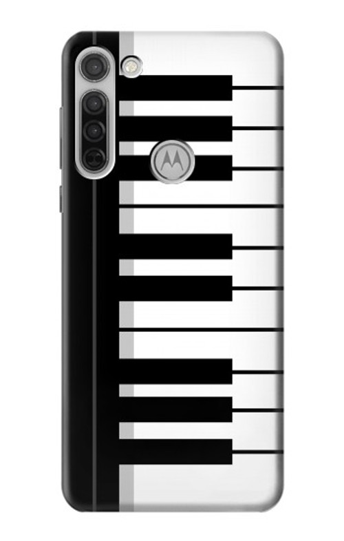 S3078 Black and White Piano Keyboard Case Cover Custodia per Motorola Moto G8