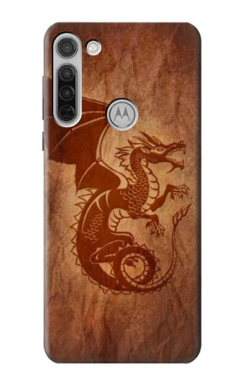 S3086 Red Dragon Tattoo Case Cover Custodia per Motorola Moto G8