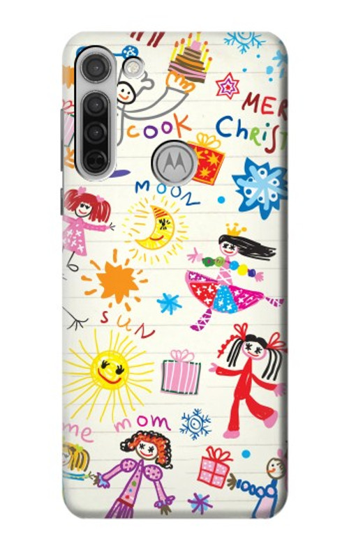 S3280 Kids Drawing Case Cover Custodia per Motorola Moto G8