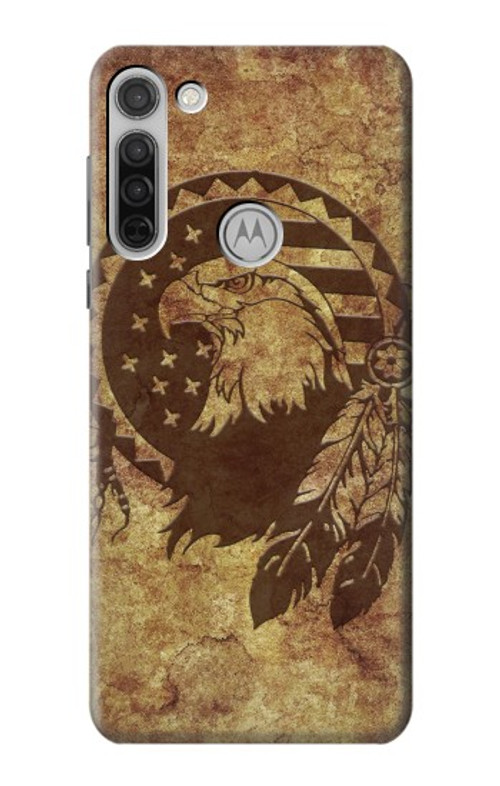 S3378 Native American Case Cover Custodia per Motorola Moto G8