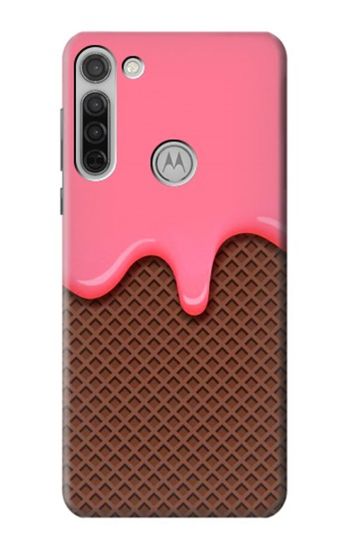 S3754 Strawberry Ice Cream Cone Case Cover Custodia per Motorola Moto G8