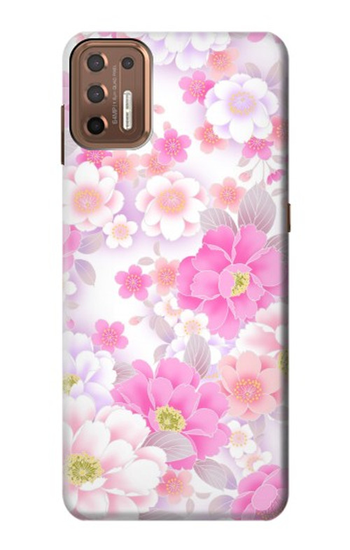 S3036 Pink Sweet Flower Flora Case Cover Custodia per Motorola Moto G9 Plus