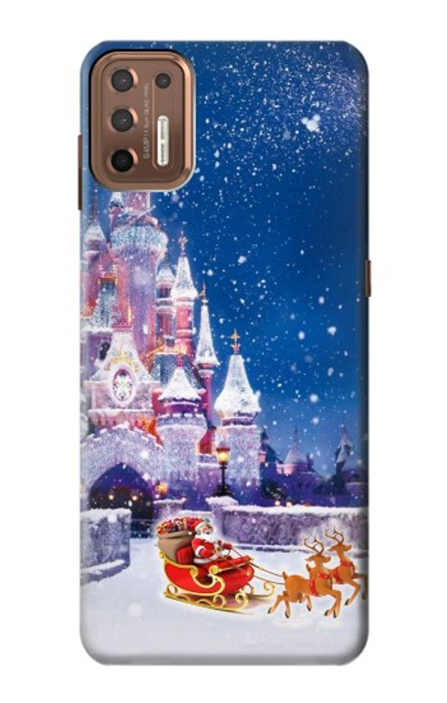 S3282 Santa Xmas Castle Case Cover Custodia per Motorola Moto G9 Plus