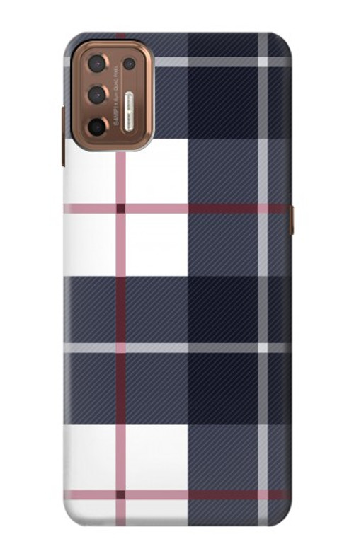 S3452 Plaid Fabric Pattern Case Cover Custodia per Motorola Moto G9 Plus