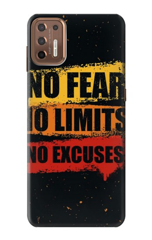 S3492 No Fear Limits Excuses Case Cover Custodia per Motorola Moto G9 Plus