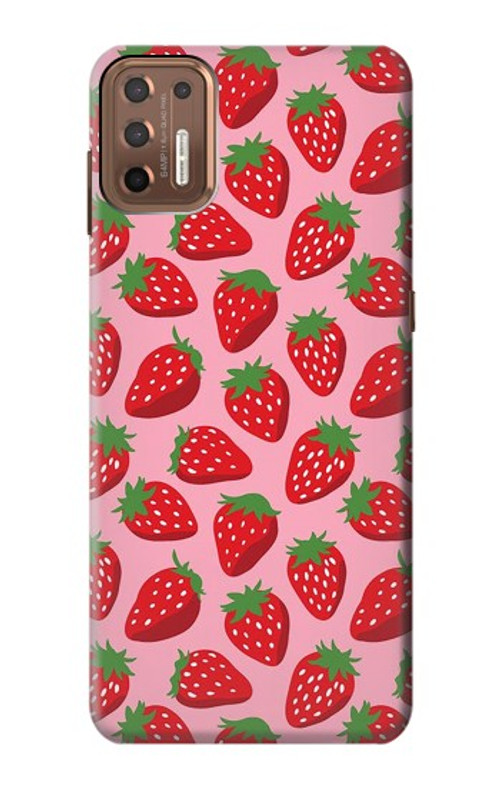 S3719 Strawberry Pattern Case Cover Custodia per Motorola Moto G9 Plus