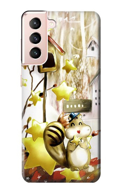 S0109 Cute Squirrel Cartoon Case Cover Custodia per Samsung Galaxy S21 5G