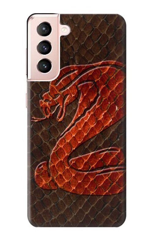 S0663 Cobra Snake Skin Case Cover Custodia per Samsung Galaxy S21 5G