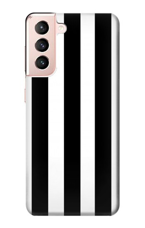 S2297 Black and White Vertical Stripes Case Cover Custodia per Samsung Galaxy S21 5G