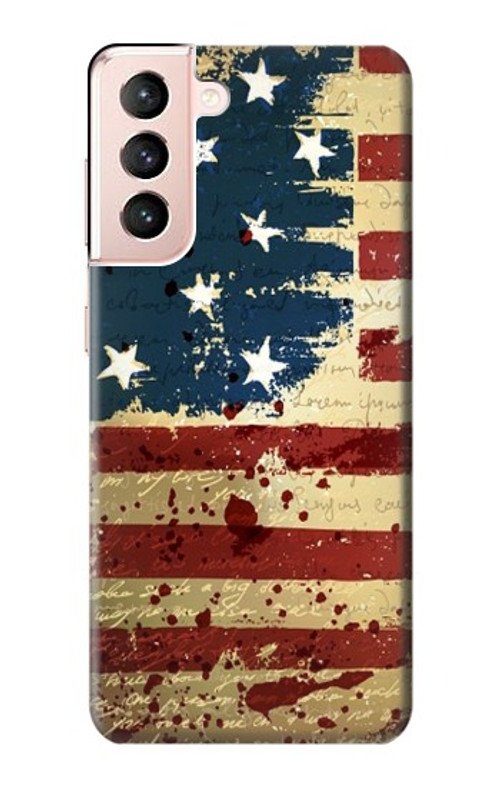 S2349 Old American Flag Case Cover Custodia per Samsung Galaxy S21 5G
