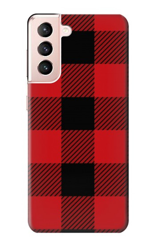 S2931 Red Buffalo Check Pattern Case Cover Custodia per Samsung Galaxy S21 5G