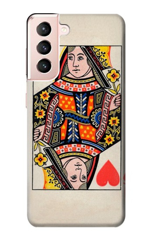 S3429 Queen Hearts Card Case Cover Custodia per Samsung Galaxy S21 5G