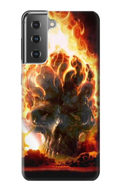 S0863 Hell Fire Skull Case Cover Custodia per Samsung Galaxy S21 Plus 5G, Galaxy S21+ 5G